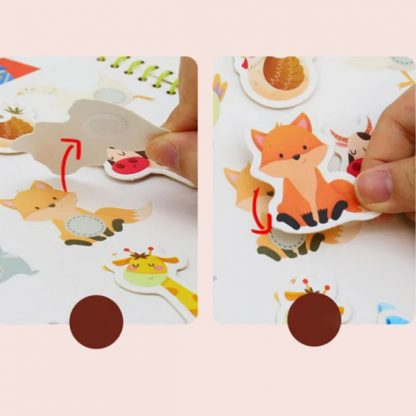 Βιβλίο Montessori με αυτοκόλλητα που μπορούν να επαναχρησιμοποιηθούν